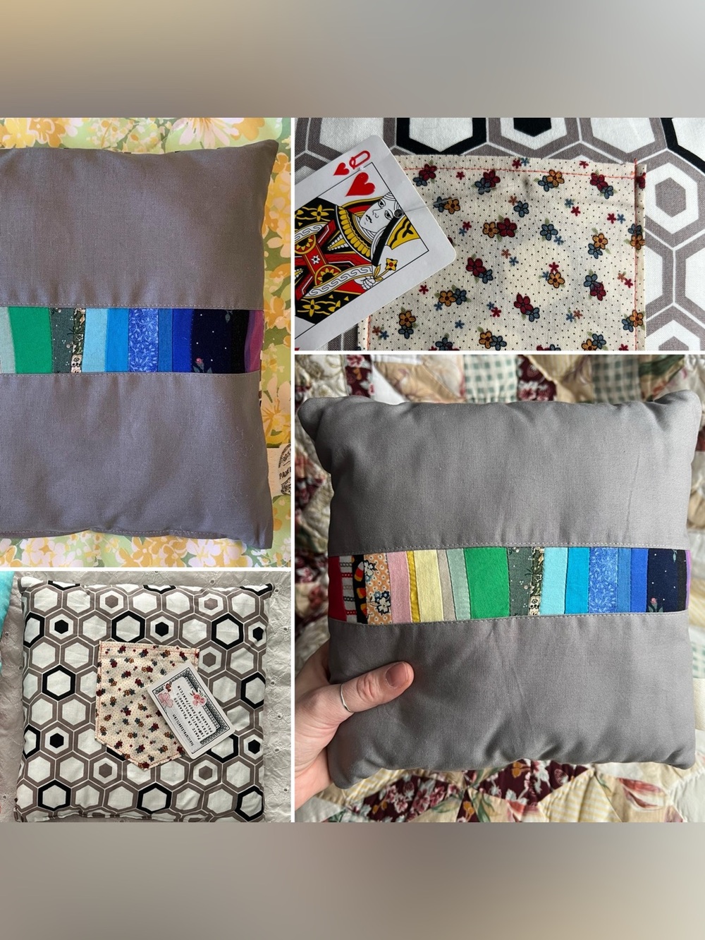 Tooth Fairy Pillow - Designer Fabrics and Rainbow